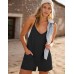 Ekouaer Womens Summer Casual Sleeveless Rompers Loose Spaghetti Strap Shorts Overalls Outfits 2025 Jumpsuits With Pockets