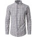 Men's Transitional Weather Slim Fit Long Sleeve Button Down Shirt Business Casual Dress Shirts with Pocket