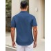 COOFANDY Mens Short Sleeve Casual Button Down Shirts Summer Untucked Dress Shirts with Pocket