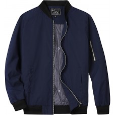 QLZ Men's Bomber Jackets Varsity Flight Jacket For Men Casual Lightweight Windbreaker Windproof Track Puffer Coat