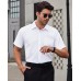 Alimens & Gentle Mens Short Sleeve Dress Shirts Wrinkle Free Solid Casual Button Down Shirts with Pocket