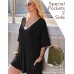 Ekouaer Summer Rompers for Women 2025 Short Sleeve Oversized Reversible Baggy T-shirt Romper Jumpsuit Outfits with Pockets