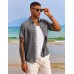COOFANDY Men's Button Down Shirts Short Sleeve Casual Shirts Summer Beach Shirts Vacation Wedding Shirts with Pocket