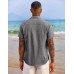 COOFANDY Men's Button Down Shirts Short Sleeve Casual Shirts Summer Beach Shirts Vacation Wedding Shirts with Pocket