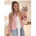 luvamia Women's Basic Button Down Stretch Fitted Long Sleeves Denim Jean Jacket