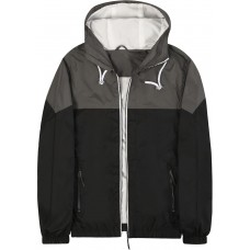 SUNDAY ROSE Men's Lightweight Hooded Jackets Vintage Patchcolor Windbreaker Packable Raincoat for Hiking