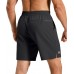 Ksmien Men's Running Shorts 7 Inch with Zipper Pockets Quick Dry Lightweight Athletic Shorts for Workout Gym Basketball