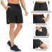 Ksmien Men's Running Shorts 7 Inch with Zipper Pockets Quick Dry Lightweight Athletic Shorts for Workout Gym Basketball