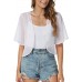 Women Shrug Chiffon Cardigans Open Front Short Sleeve Bolero for Evening Dressy