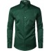 ZEROYAA Men's Urban Stylish Casual Business Slim Fit Long Sleeve Button Up Dress Shirt with Pocket