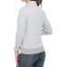 Women's Zip up Sweatshirt Jacket Stand Collar Hoodless Running Sweatshirt with Pockets