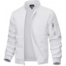 MAGCOMSEN Men's Bomber Jacket Lightweight Casual Windbreaker Spring Fall Zip Up Coat with 5 Pocket