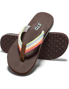 STQ Womens Quick Dry Flip Flops丨Arch Support Thong Sandals