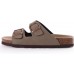 Women's Cork Footbed Slide Sandal, Arch Support Summer Outdoor Sandals with Adjustable Buckle