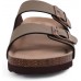 Women's Cork Footbed Slide Sandal, Arch Support Summer Outdoor Sandals with Adjustable Buckle