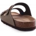 Women's Cork Footbed Slide Sandal, Arch Support Summer Outdoor Sandals with Adjustable Buckle