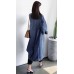 Womens Classic Jean Jacket Plus Size Loose Long Sleeve Button Down Denim Trench Coat