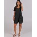 ANRABESS Women's Summer Casual Rompers Short Sleeve V Neck Loose Fit Jumpsuit 2025 Trendy One Piece Jumps with Pockets