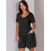 ANRABESS Women's Summer Casual Rompers Short Sleeve V Neck Loose Fit Jumpsuit 2025 Trendy One Piece Jumps with Pockets