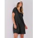 ANRABESS Women's Summer Casual Rompers Short Sleeve V Neck Loose Fit Jumpsuit 2025 Trendy One Piece Jumps with Pockets