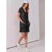 ANRABESS Women's Summer Casual Rompers Short Sleeve V Neck Loose Fit Jumpsuit 2025 Trendy One Piece Jumps with Pockets