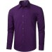 HISDERN Mens Dress Shirts Long Sleeve Button Down Shirts for Men Casual Solid Formal Business Regular Fit Shirt with Pocket
