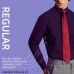 HISDERN Mens Dress Shirts Long Sleeve Button Down Shirts for Men Casual Solid Formal Business Regular Fit Shirt with Pocket