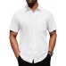 Alimens & Gentle Mens Short Sleeve Dress Shirt Wrinkle Free Solid Casual Button Down Shirts for Summer Business Wedding
