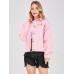 ebossy Women's Candy Color Denim Jacket Relaxed Fit Casual Jean Trucker Jacket