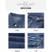 Sidefeel Women's Denim Jacket Long Sleeve Button Distressed Ripped Zimbaplatinum Jean Coat