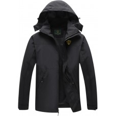 GIISAM Rain Jacket for Men, Mens Waterproof Raincoat Lightweight Rain Jackets Outdoor Rain Coat Windbreaker with Hood