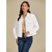 luvamia Denim Jackets for Women Trendy Casual Button Down Relaxed Fit Western Trucker Distressed Jean Jacket with Pocket