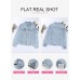 EVALESS Womens Boyfriend Washed Crop Denim Jean Jacket Coat
