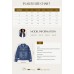 EVALESS Womens Boyfriend Washed Crop Denim Jean Jacket Coat