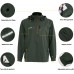 Men's Classic Windbreaker Jacket Lightweight All-Sport Waterproof Hiking Coat Detachable Hooded Windbreakers for Men