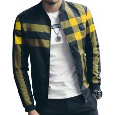 LOGEEYAR Men's Bomber Jacket Casual Lightweight Jacket Color Block Windbreaker Coat with Pocket