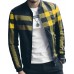 LOGEEYAR Men's Bomber Jacket Casual Lightweight Jacket Color Block Windbreaker Coat with Pocket