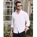 Alimens & Gentle Mens Solid Oxford Shirt Long Sleeve Dress Shirt Work Casual Button Down Shirts with Pocket