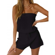 Chang Yun Womens Summer Jumpsuits Casual Loose Sleeveless Off Shoulder Elastic Waist Romper Loungewear Two Piece Outfits