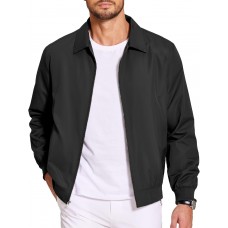 COOFANDY Men's Lightweight Jackets Casual Bomber Windbreaker Zip Up Collared Jacket Golf Windproof Coat