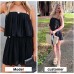EXLURA Womens 2025 Summer Romper Dress Spaghetti Strap Pleated Fashion Short Jumpsuit Outfits