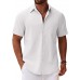 COOFANDY Men's Button Down Short Sleeve Shirt Casual Cotton Summer Beach Wedding Shirts with Pocket