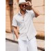 COOFANDY Men's Button Down Short Sleeve Shirt Casual Cotton Summer Beach Wedding Shirts with Pocket