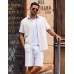 COOFANDY Men's Button Down Short Sleeve Shirt Casual Cotton Summer Beach Wedding Shirts with Pocket