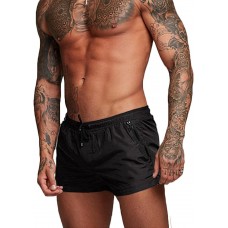 Rexcyril Men's Athletic Gym Workout Shorts 3 Inch Quick Dry Running Bodybuilding Short Shorts with Liner and Zipper Pockets
