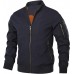 HOOD CREW Men’s Bomber Jacket Lightweight Casual Stylish Spring Fall Windbreaker Zip Up Outwear Coat with Pockets