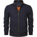 HOOD CREW Men’s Bomber Jacket Lightweight Casual Stylish Spring Fall Windbreaker Zip Up Outwear Coat with Pockets