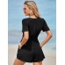 Simplee Women's Summer Dressy Casual Short Sleeve Cute Rompers Empire Waist Flowy Dress