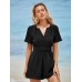 Simplee Women's Summer Dressy Casual Short Sleeve Cute Rompers Empire Waist Flowy Dress