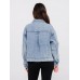 Glamaker Womens Oversized Jean Jacket Casual Long Sleeve Button Down Denim Jacket Fall Coat
